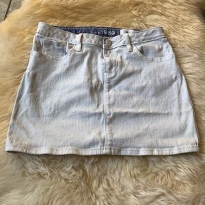 Kids white denim skirt